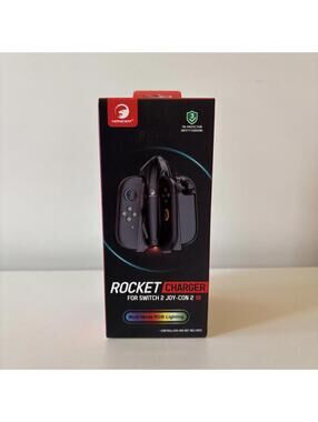 NEW Honcam Rocket Charger for Switch 2 Joy-Con 2 Charging Dock RGB Black